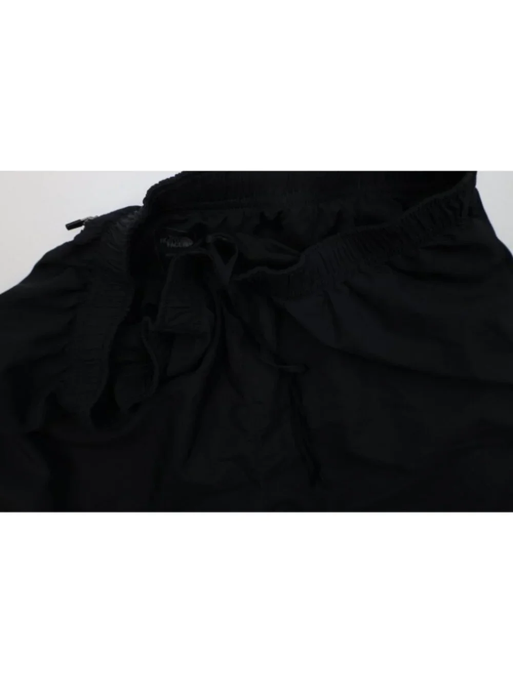 Vtg Y2K The North Face Mens Large Spell Out Triple Black Lined Running Shorts
